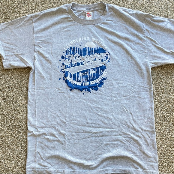 Niagara Falls New York NY T-Shirt EST Thundering Waters Discover The Adventure - Picture 2 of 4